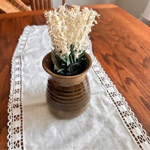 Handcrafted pottery vase neutral colors